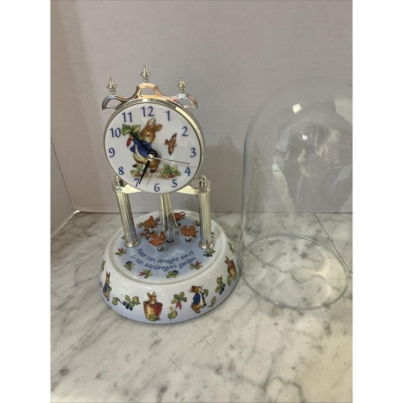 Vintage Peter Rabbit Anniversary Clock 2002 with Swirling Birds Working - Picture 10 of 15
